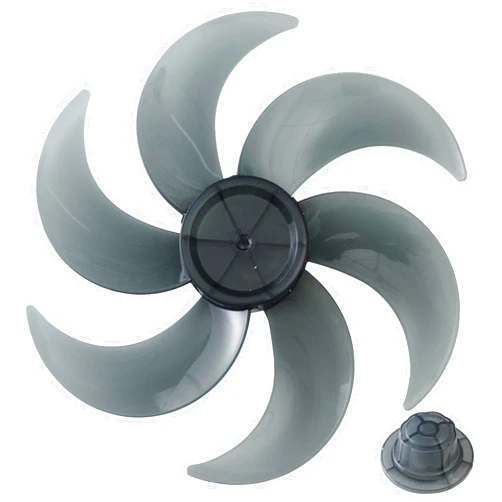 CHICTRY Universal Fan Blade Plastic Thicken Fan Blade with Nut Cover Replacement Part for Household Standing Fan Table Fanner Grey J 14 Inch