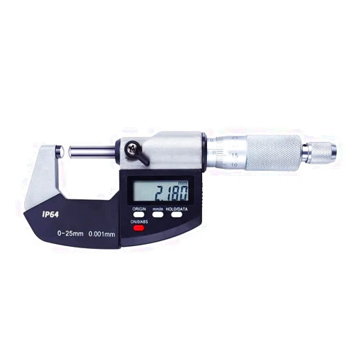 JUSBER Electronic Digital Micrometer | Wall Thickness Double Round Head Micrometer | 0-25mm LCD Wall Thickness Micrometer With Drum Head Wall Gauge Measuring Tools
