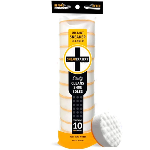 SneakERASERS Instant Sole and Sneaker Cleaner, Premium, Disposable, Dual-Sided Sponge for Cleaning & Whitening Shoe Soles (1 Pack)