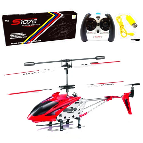 Cheerwing S107/S107G Phantom 3CH 3.5 Channel Mini RC Helicopter with Gyro Crimson