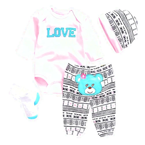 Pedolltree Reborn Dolls Baby Clothes Pink Outfits for 20
