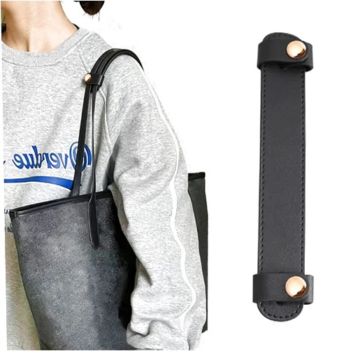KIYOMIL Leather Shoulder Strap Pad Replacement,Cushion Strap Pads Detachable Cover for Tote Bag (Black-pro)