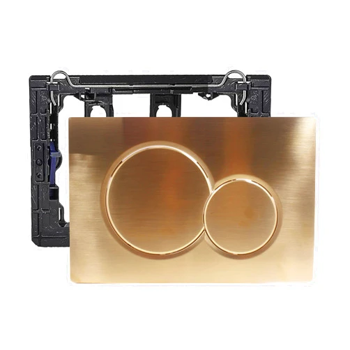 TOILTOBLE Flush Actuator Plate Compatible with Geberit 115.770.46.6 Wall Mount Toilet Dual Flush Actuator Plate Sigma01, Brushed Gold
