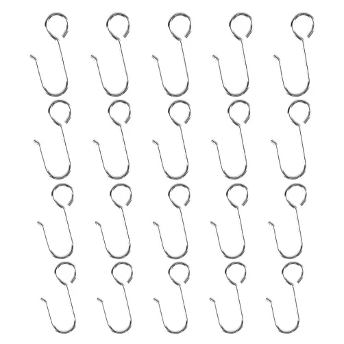 KXLIFE Curtain Track Hooks, Drapery Hook Pins, Curtain Wire Hooks, Stainless Steel Curtain Hooks (28 PCS)