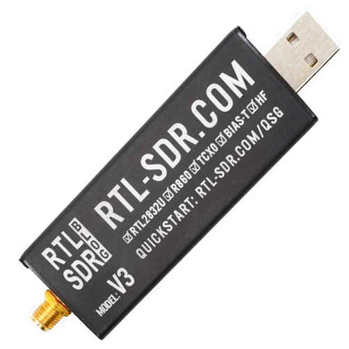 RTL-SDR Blog V3 R860 RTL2832U 1PPM TCXO SMA Software Defined Radio (Dongle Only) (Black)