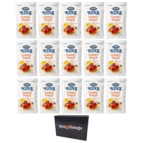 Bits N Things Country French with Orange Blossom Honey Salad Dressing | 1.5 oz. Packets |15 Count