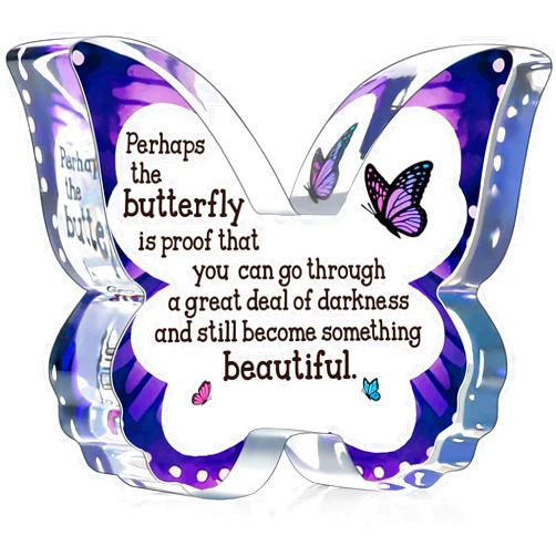 MY-ALVVAYS Inspirational Gifts for Women, Motivational Gifts for Coworkers, Cheer Up Gift for Colleagues Friends Christmas, Encouragement Present Beautiful Butterfly Gift Decorative Signs Plaque