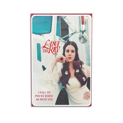 FOUROGPRINT Lana Del Rey Vintage - Look Lyric Print Posters Aesthetic Canvas Posters Room Bedroom Decorative Decor Wall Art Office Home Decor 08x12inch(20x30cm) Unframe-style