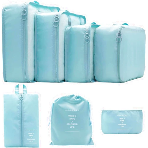 Generic Niw'lix Travel Organizer, Packing Cubes for Travel, Travel Essentials, Travel Pouch, Packing Bags for Clothes, Travel Organizer for Women, Packing Bags, Packing Cubes Travel Organizer (Blue)