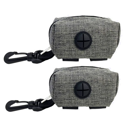 CAKOVANO 2 Pack Dog Poop Bag Holder, Poop Bag Holders for Leashes, Pet Dog Waste Bag Dispenser Leash Attachment – Fits Any Dog Leash – Includes 2 Pack Poop Bag Dispenser