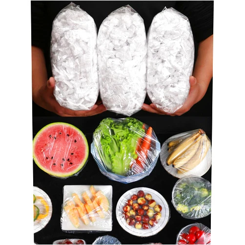 SAOYOAS 300PCS Elastic Food Covers Fresh Keeping Bags Disposable Stretchable Bowl Covers Universal Kitchen Wrap Seal Bags for Food Storage Bread Proofing and Outdoor Picnics, Adjustable Household Plastic Wrap