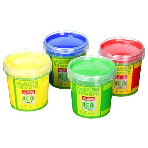ökoNORM (Oekonorm) Nawaro Finger Paints, 4 Colour Set A (Red, Yellow, Green, Blue), One Size, Varied