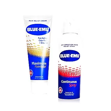 Blue Emu Maximum Pain Relief Cream and Continuous Pain Relief Spray Bundle