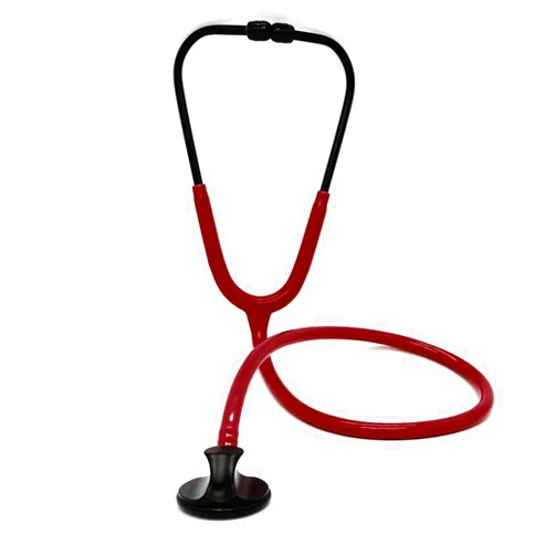 Kaliove Professional Medical Stethoscope, Classic Single Head Stethoscope, Measuring Blood Pressure Pulse Sound, Stainless Steel Material, for Doctors Red