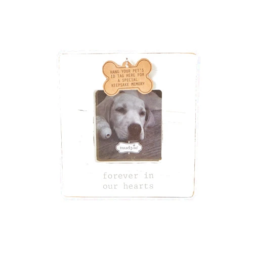 Mud Pie White Deceased Pet Frame