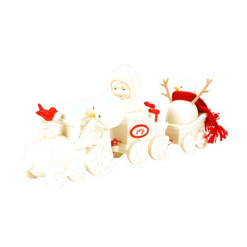 Department 56 Snowbabies Christmas Jubilee Snowbaby Train Filled with Friends Figurine, 4.02 Inch, Multicolor
