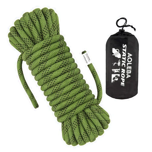 AOLEBA 10.5 mm Static Climbing Rope 10M(32ft) 20M(64ft) 30M(96ft) 50M(160ft) 70M(230ft) Outdoor Rock Climbing Rope, Escape Rope Ice Climbing Equipment Fire Rescue Parachute Rope