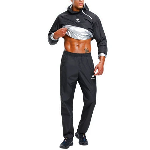 HOTSUIT Sauna Suit for Men Sweat Sauna Jacket Pant Gym Workout Sweat Suits