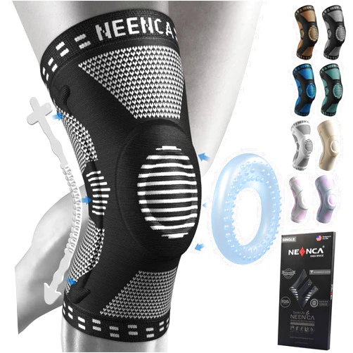 NEENCA Professional Knee Brace for Pain Relief, Medical Knee Support with Patella Pad & Side Stabilizers, Compression Knee Sleeve for Meniscus Tear, ACL, Joint Pain, Runner, Workout