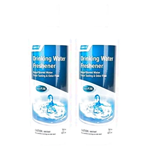 Camco TastePURE Drinking Water Freshener - Prevents Algae and Slime Build Up in Your Drinking Water Tank, Rids Odors and Bad Tastes 16 oz (40206) (Pack of 2)