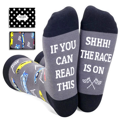 Zmart Transportation Gifts for Men Women - Airplane Cycling Race Car Socks for Adult