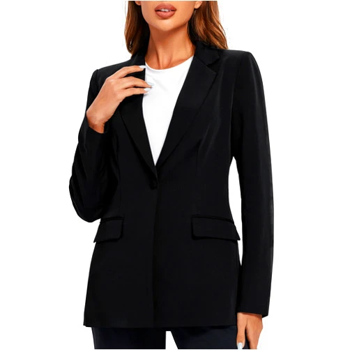 Urban CoCo Women's Casual Blazers Open Front Lapel Button Long Sleeve Office Work Suit Jacket