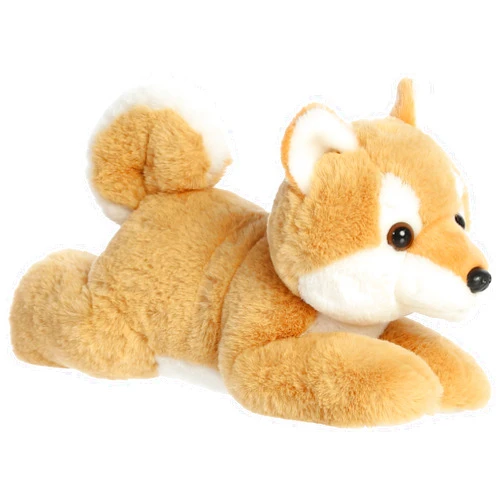 Aurora® Adorable Flopsie™ Shiba Inu Stuffed Animal - Playful Ease - Timeless Companions - Brown 12 Inches