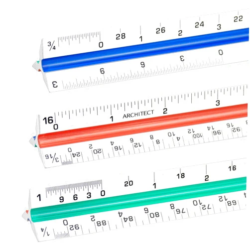 Nicunom 3 Pack Architectural Scale Ruler, 12