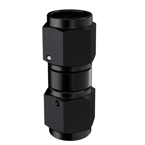 APIELE 4AN Female to 4AN Female Black Aluminum Straight Swivel Coupler Union Adapter（LTY-4an-4an-0）
