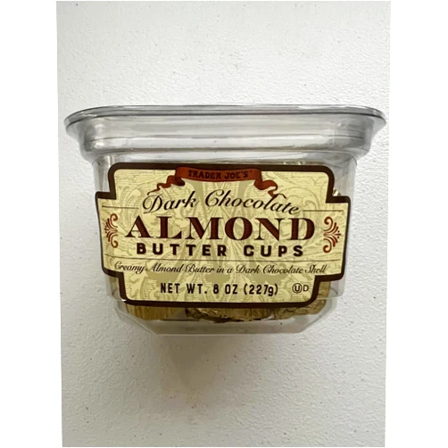 Generic Trader Joe's Dark Chocolate Almond Butter Cups 8oz 227g -Two Tubs