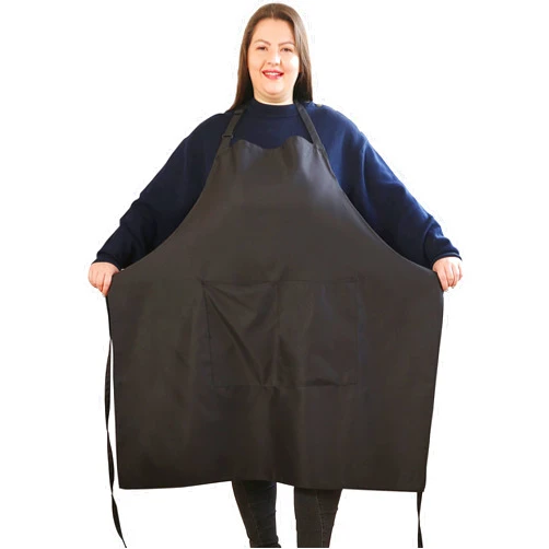 APRONNER Plus Size Aprons for Women with Pockets Durable Long Adjustable Bib Kitchen Cooking