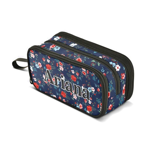 J JOYSAY Custom Floral Pencil Case Large Big Capacity Personalized Pencil Bag for Girls Boys Customized Stationery Organizer Bag High Capacity Pencil Pen Case for Office Kids Adults