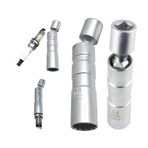 Autory 14mm&16mm Magnetic Swivel Spark Plug Socket 3/8-Inch Drive 12-Point Thin Wall Spark Plug Socket Removal Tool Compatible for BMW Nissan Mini etc.