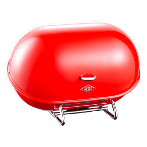 Wesco Single Breadboy – Steel Bread Box for Kitchen/Storage Container, Red
