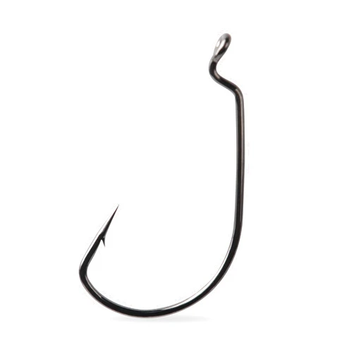Circle B Tackle Mustad 38104NP-Black Nickle Worm Hook Sizes 4/0-5/0 Pacakge in 50 and 100 Count Great for Texas or Carolina rig Style or Making Your own Football Jigs