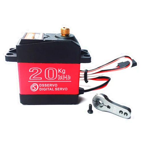 ANNIMOS 20KG Digital Servo High Torque Full Metal Gear Waterproof for RC Model DIY, DS3218MG,Control Angle 270° Red