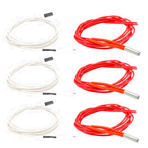 ACEIRMC 24V 40W 620 Ceramic Cartridge Heater with 3950 100K NTC Thermistor with 1 Meter Wiring for RepRap 3D Printer Heatbed Hot End
