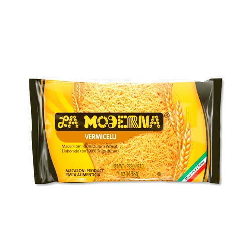 La Moderna Vermicelli Pasta, Noodles, Durum Wheat, Protein, Fiber, Vitamins, 7 Oz (Pack of 6)