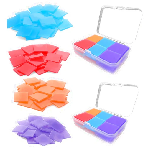 Harewu 80pcs Diamond Painting Glue Clay, Colorful Painting Clay Wax Embroidery Cross-Stitch Painting Set Tool DIY Diamond Wax Tool for Embroidery Accessories,2 x 2cm(4 Colors) (Multicoloured)