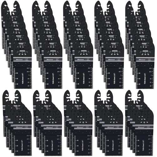 Bionso 60PCS Oscillating Tool Blade, Professional Universal Multitool Blades, Quick Release Multi Tool Blades Kits for Wood Plastics, Oscillating Saw Blades Fit Dewalt Ryobi Milwaukee Rockwell Makita