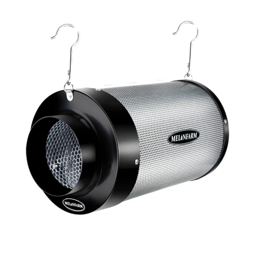 MELONFARM 6 Inch Air Carbon Filter Odor Control with Premium Australia Virgin Charcoal for Inline Fan, Grow Tent Smelliness Scrubber, 1 Pair Hanger & Pre-Filter Included