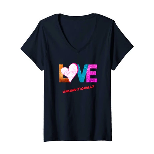 Flower Heart One True Love Forever And Always Womens Flower Heart Be Mine One True Love Forever and Always V-Neck T-Shirt