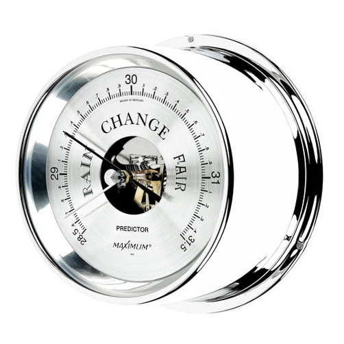 Maximum Weather Instruments Maximum Predictor Accurate Meteorological Grade Barometer - Chrome Case, Silver DIal