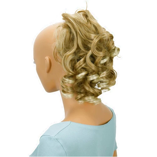 CAISHA Jumbo Hairpiece Scrunchy Updo Voluminous Curly Messy Bun Blond Mix G12L
