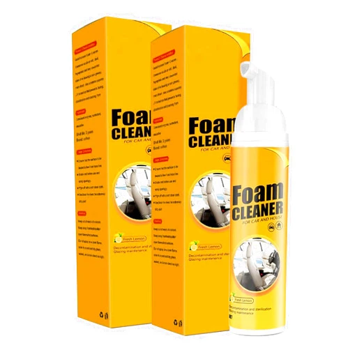 Rezebu 2025 (New Upgrade) Car Magic Foam Cleaner, All-Purpose Rinse-Free Cleaning Spray, Universal Household Cleaner for Cars and Kitchens (2)