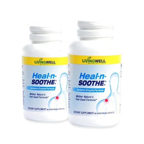 HEAL-N-SOOTHE Natural Joint Support Supplement - Proteolytic Enzymes for Maximum Joint Support and Back Support - 180 Count for Men and Women