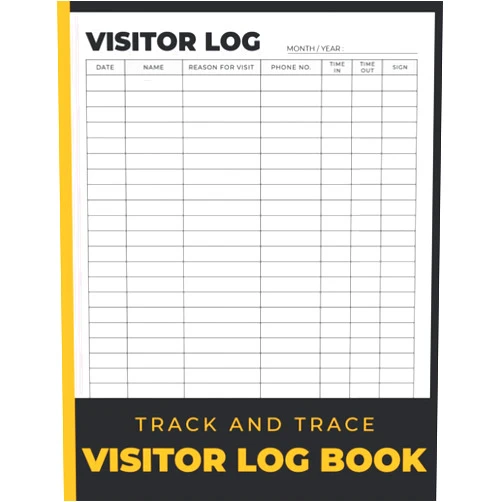 Imani Ebner Press Track And Trace Visitor Log Book: Large Staff Signing In And Out Book & Contact Tracing Register To Record Date, Name, Reason For Visit, Phone, Time In & Out And Sign For Business
