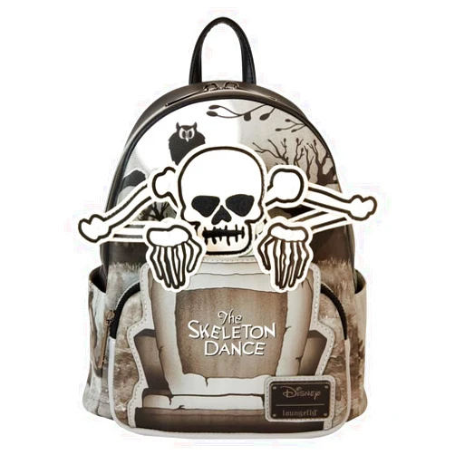 Loungefly Disney Skeleton Dance Womens Double Strap Shoulder Bag Purse