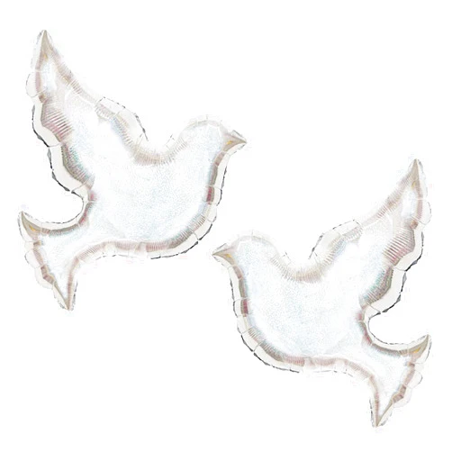 CYMYLAR 2pcs 26inch Dove balloon for Baptism(Bautizo) decorations,memorial balloons to release in sky.first communion decorations for boys and girls.confirmation decorations party supplies