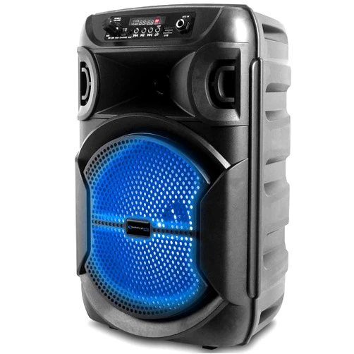 Technical Pro 8 Inch Portable 800 watts Bluetooth Speaker with Woofer & Tweeter, Festival PA LED Speaker with Bluetooth/USB Card, True Wireless Stereo, 30 Feet Bluetooth Range (Speaker)